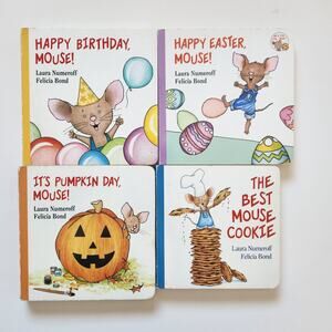 LOT x4 Mouse Cookie Holiday Board Books for Babies & Toddlers by Laura Numeroff
